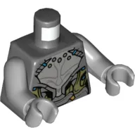 Torso Armor, Light Bluish Gray and Olive Green Panels Print, Light Bluish Gray Arms and Hands
