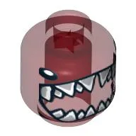 Minifig Head Hammerhead Warrior, Small Eyes and Large Open Shark Mouth Print [Blocked Open Stud]