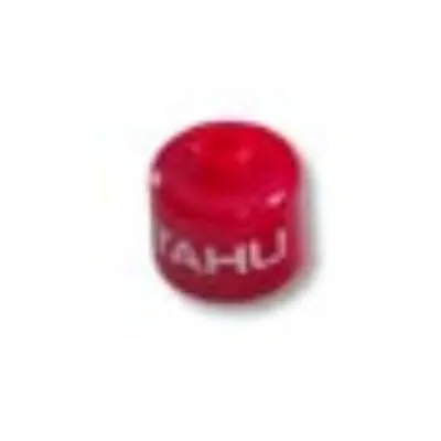 Pen Bead, Round Large, Curved Edges / Cylinder with 'TAHU' Print