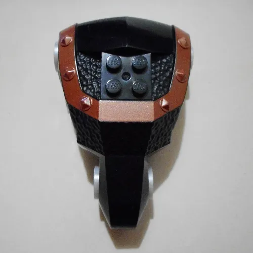 Large Figure Torso with Karzon Print (Black Front and Copper Trim) Brick 2 x 2 Relief (Series 3)