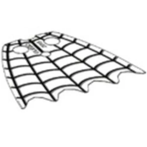 Neckwear Cape, Scalloped 5 Points, Black Spider Web Print