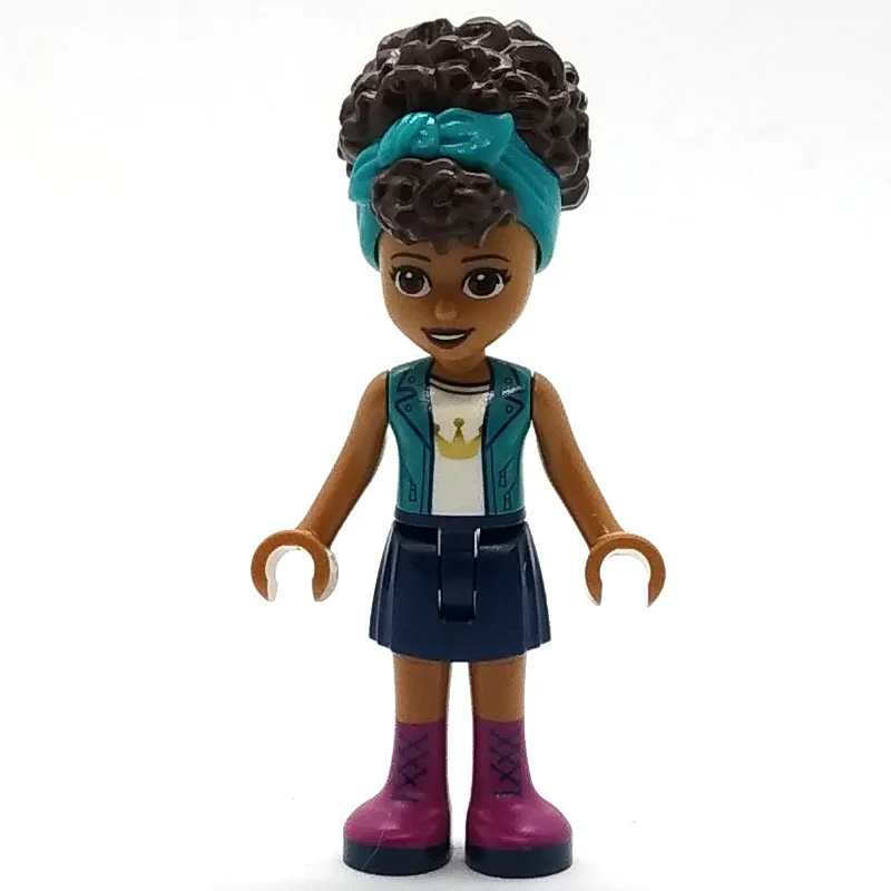 Andrea - Dark Turquoise Jacket, Dark Blue Skirt, Dark Turquoise Ribbon