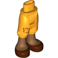 Minidoll Hips and Cropped Trousers with Patches, Medium Nougat Legs, Reddish Brown Sandals Print