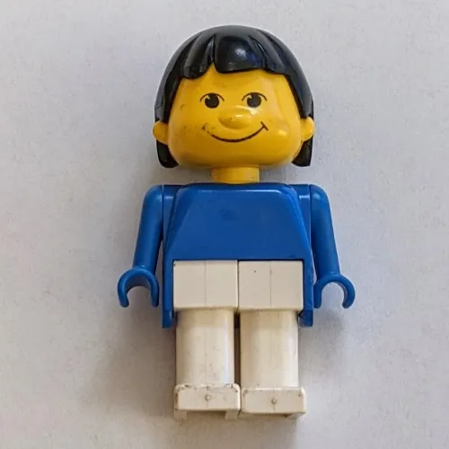 Basic Figure Human Girl Blue, White Legs, Black Hair