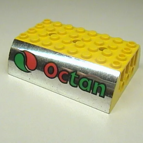 Slope Curved 8 x 6 x 2 Double with Chrome Silver Sides and 'Octan' Print