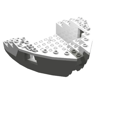 Boat Hull Section, Small Bow 12 x 12 x 5 1/3 with Blue Top [Complete Assembly]