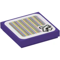 Tile 2 x 2 with Bogmire and Barcode Print (Sticker)