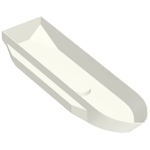 Boat Hull 51 x 12 x 6 with Side Bulges