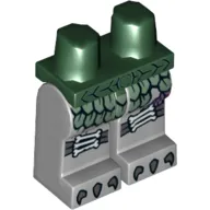 Hips and Light Bluish Gray Legs with Sand Green Armor with Scales, White Bones Knee Pads and Dark Bluish Gray Talons Print