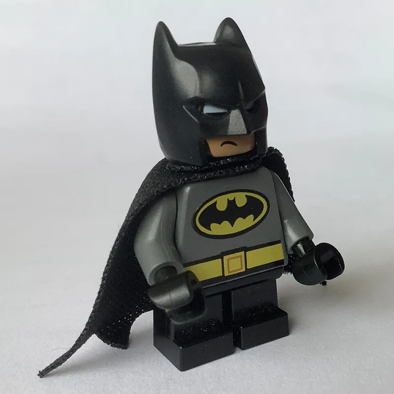 Batman, Dark Bluish Gray Suit, Black Cape and Cowl, Short Legs