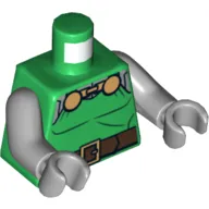 Torso Tunic with Belt and 2 Gold Clasps Print, Light Bluish Gray Arms and Hands