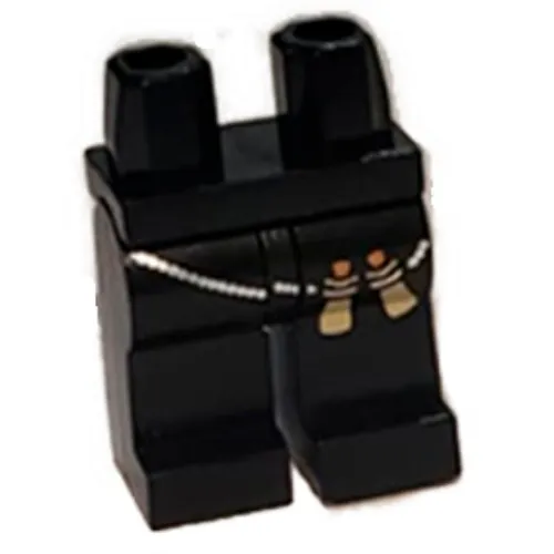 Hips and Black Legs with Silver Chain, Tan Vials/Bottles