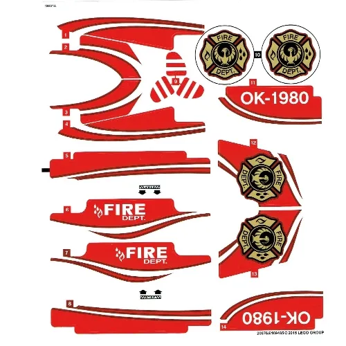 Sticker Sheet for Set 42040-1