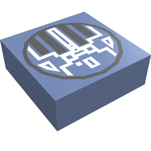 Tile 1 x 1 with Hatch Print