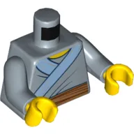 Torso Robe, Medium Blue Trim, Medium Nougat Sash Belt, Sand Blue Arms, Yellow Hands