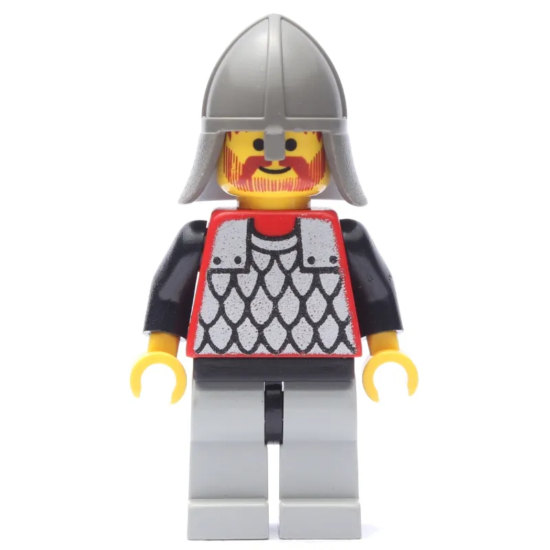 Knight (Scale Mail on Red) - Black Arms, Light Gray Legs, Dark Gray Neck-Protector