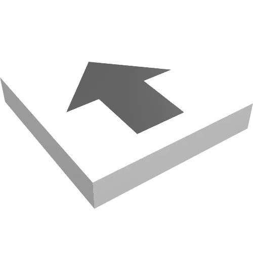 Tile 2 x 2 with Black Wide Arrow Print