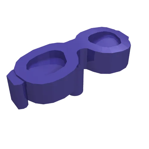 Headwear Accessory Glasses, Oval Shaped with Pin