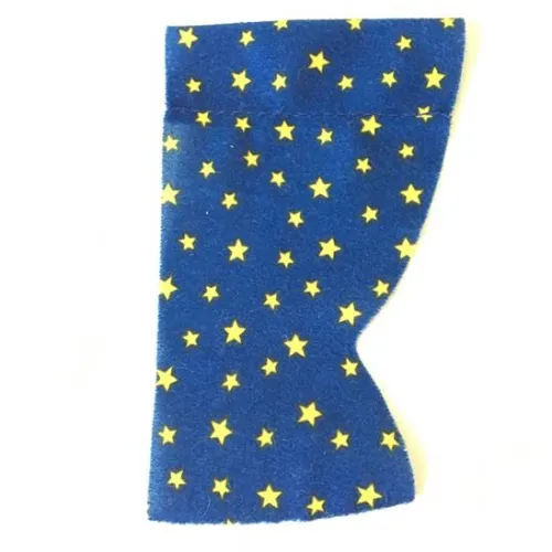 Duplo Curtain Left, with Yellow Stars Print