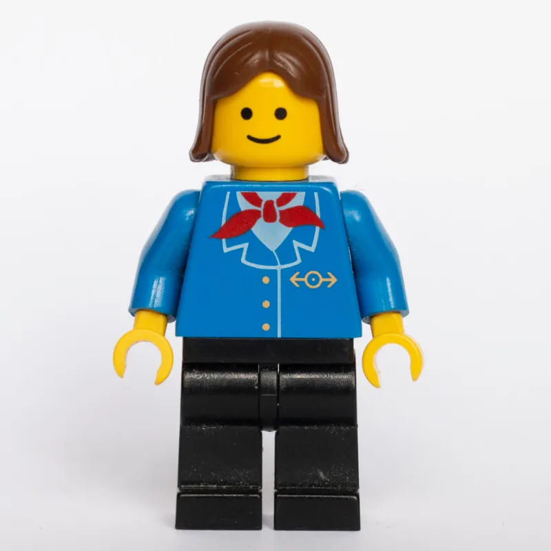 Train Worker - Blue Jacket, Black Legs, Female