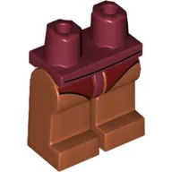 Hips and Dark Orange Legs with Dark Red Leotard