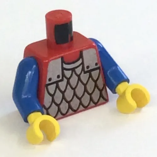Torso Armor, Scale Mail Print, Blue Arms, Yellow Hands