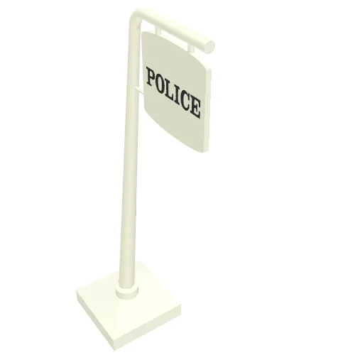 Road Sign Cantilever Curved with 'POLICE' Print