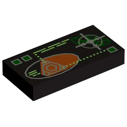 Tile 1 x 2 with Mars Orbit Display Print