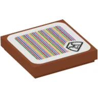 Tile 2 x 2 with Goomba and Barcode Print (Sticker)