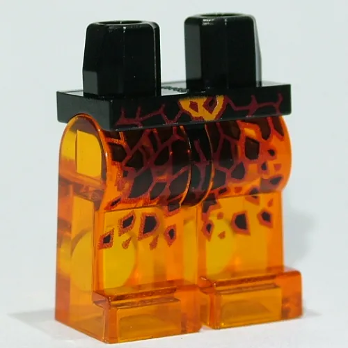 Hips and Trans-Orange Legs with Black Lava Rock Print