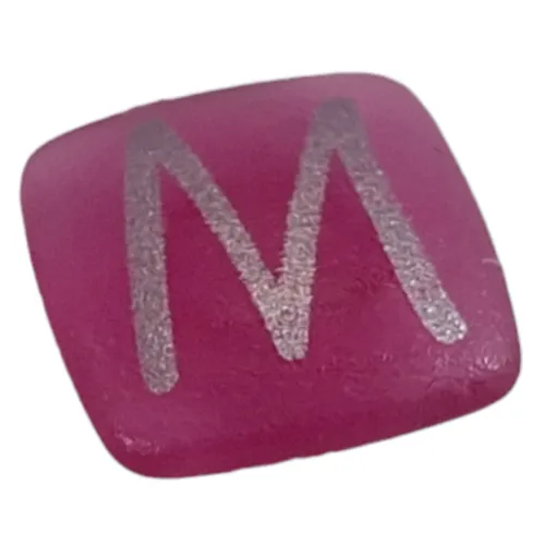 Clikits Icon, Square 2 x 2 Small with Pin and Silver 'M' Print