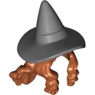 Hair and Hat, Dark Bluish Grey Witches Hat Pattern