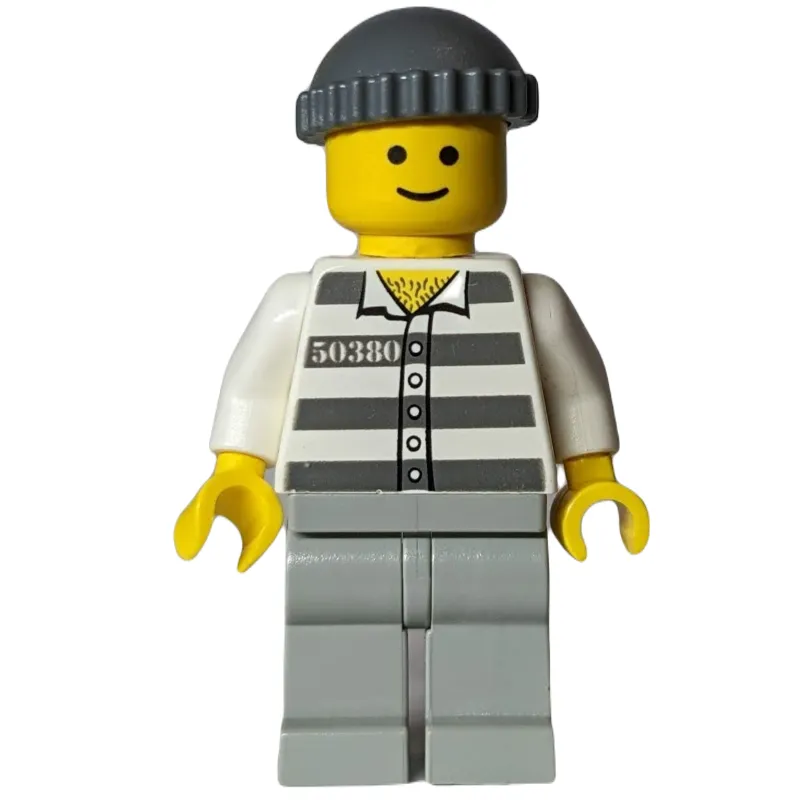 Prisoner - White Torso, Light Bluish Grey Legs, Light Bluish Grey Cap - 50380