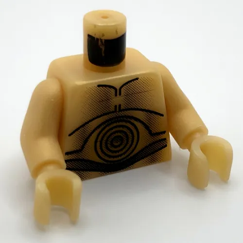 Torso Droid, Concentric Circles Print (C-3PO), Pearl Light Gold Arms and Hands