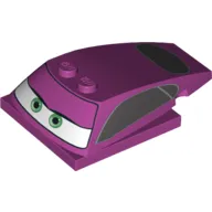 Wedge Curved 6 x 4 x 1 1/3 with 4 x 4 Base with Green Eyes and Windows Print (Holley Shiftwell)