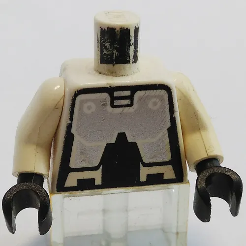 Torso Robot, Metal Panels Print (Exploriens), White Arms, Black Hands