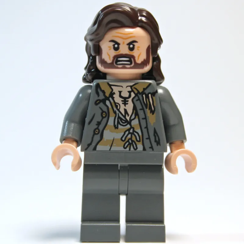 Sirius Black, Dark Bluish Gray Prison Outfit with Long Jacket, Plain Legs