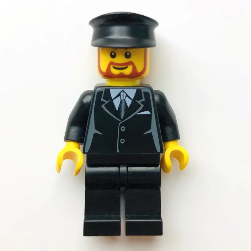 Man, Black Suit and Tie, Black Hat, Beard