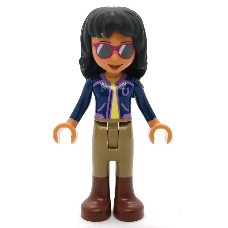 Savannah - Dark Blue Jacket, Dark Tan Pants, Black Hair