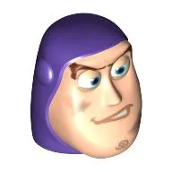 Minifig Head Special, Buzz Lightyear with Dirt Stains Print