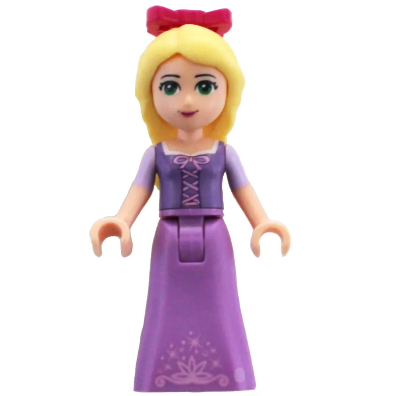 Rapunzel - Medium Lavender Dress, Magenta Bow