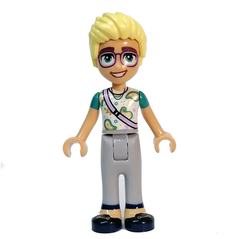 Olly - White Top, Light Bluish Grey Pants