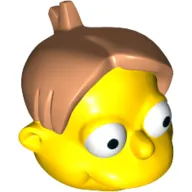 Minifig Head Special, Simpsons, Martin Prince with Nougat Hair Print