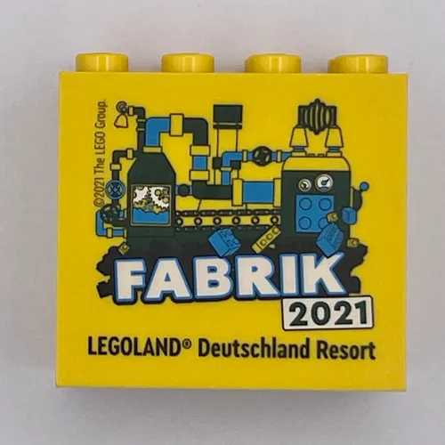 Brick 2 x 4 x 3 with 'LEGOLAND Deutschland Resort FABRIK 2021'