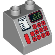Duplo Brick 2 x 2 Slope 45° with 28.35 Cash Register Print