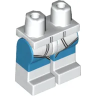 Hips with Dark Azure Legs and White Boots Pattern with White Underpants Print