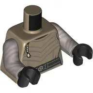 Torso, Silver Chest Plates, Braid, Black Belt print, Flat Silver Arms, Black Hands