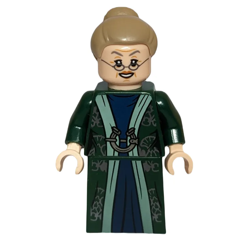 Professor Minerva McGonagall, Dark Green Robes, Dark Tan Hair, Printed Skirt