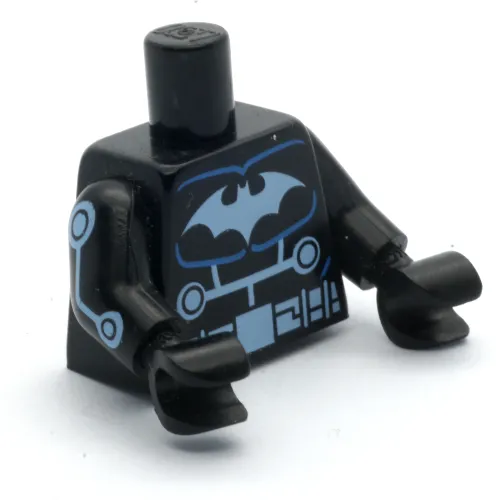Torso Medium Blue Batman Symbol, Utility Belt Print, Black Arms and Hands