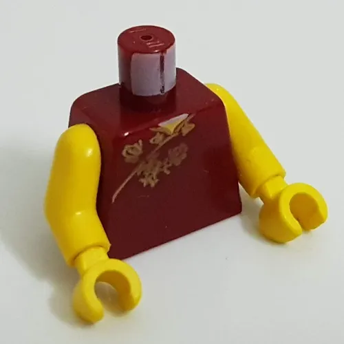 Torso Robe with Gold Flower Print (Mary Jane), Yellow Arms and Hands